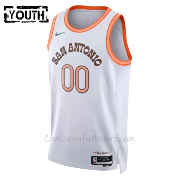 Camiseta de Baloncesto San Antonio Spurs City Edition Swingman 2023/24 Niños Blanco