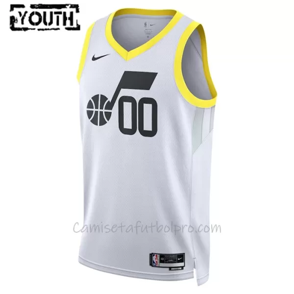 Camiseta de Baloncesto Utah Jazz Association Edition Swingman 2023/24 Niños Blanco