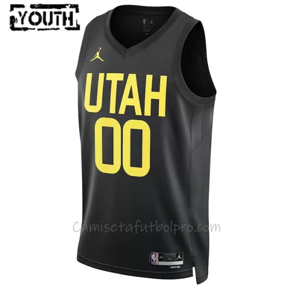 Camiseta de Baloncesto Utah Jazz Statement Edition Swingman 2023/24 Niños Negro