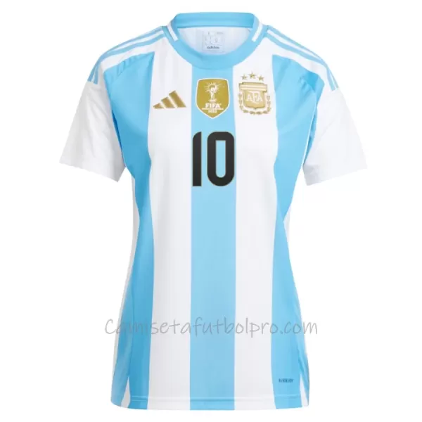 Camiseta Argentina Lionel Messi 10 Mujer 1ª Equipación 2024