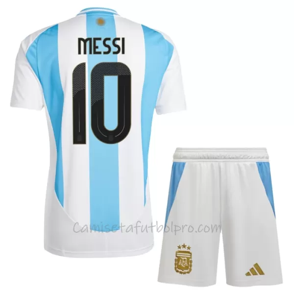 Camiseta Argentina Lionel Messi 10 Niños 1ª Equipación 2024