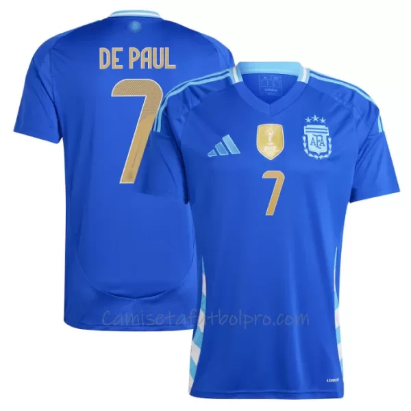 Camiseta Argentina Rodrigo de Paul 7 Hombre 2ª Equipación 2024