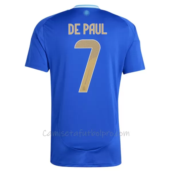 Camiseta Argentina Rodrigo de Paul 7 Hombre 2ª Equipación 2024