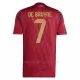 Camiseta Bélgica Kevin De Bruyne 7 Hombre 1ª Equipación Eurocopa 2024