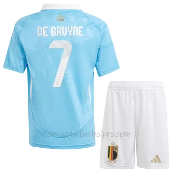 Camiseta Bélgica Kevin De Bruyne 7 Niños 2ª Equipación Eurocopa 2024