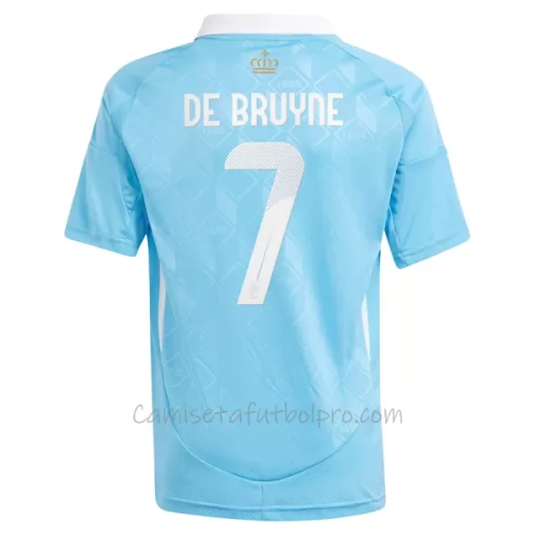 Camiseta Bélgica Kevin De Bruyne 7 Niños 2ª Equipación Eurocopa 2024