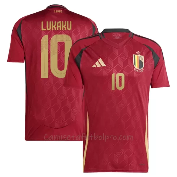 Camiseta Bélgica Romelu Lukaku 10 Hombre 1ª Equipación Eurocopa 2024