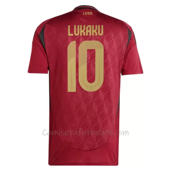 Camiseta Bélgica Romelu Lukaku 10 Hombre 1ª Equipación Eurocopa 2024