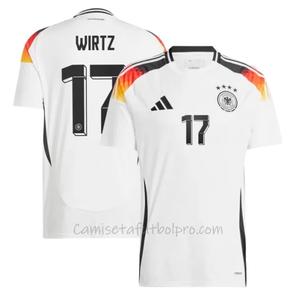 Camiseta Alemania Florian Wirtz 17 Hombre 1ª Equipación Eurocopa 2024