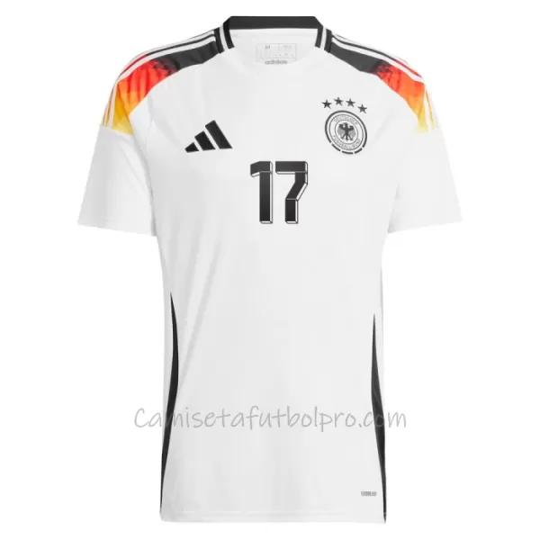 Camiseta Alemania Florian Wirtz 17 Hombre 1ª Equipación Eurocopa 2024