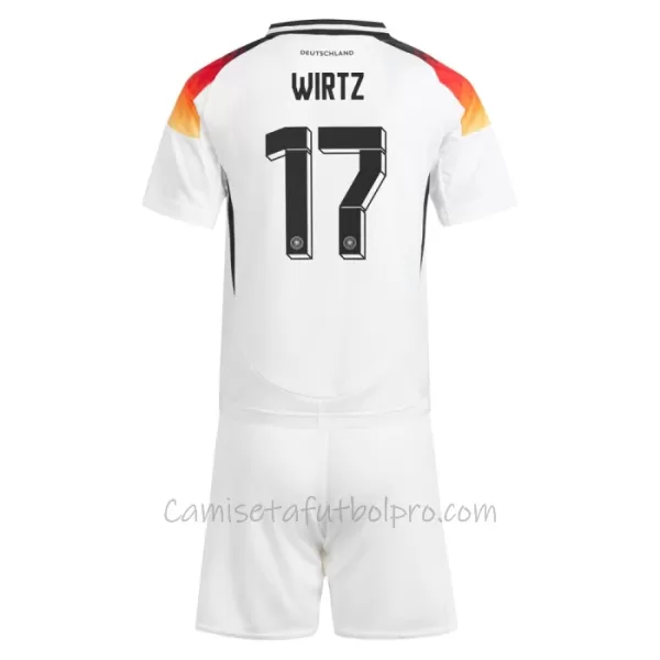 Camiseta Alemania Florian Wirtz 17 Niños 1ª Equipación Eurocopa 2024