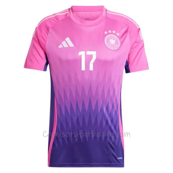 Camiseta Alemania Florian Wirtz 17 Niños 2ª Equipación Eurocopa 2024