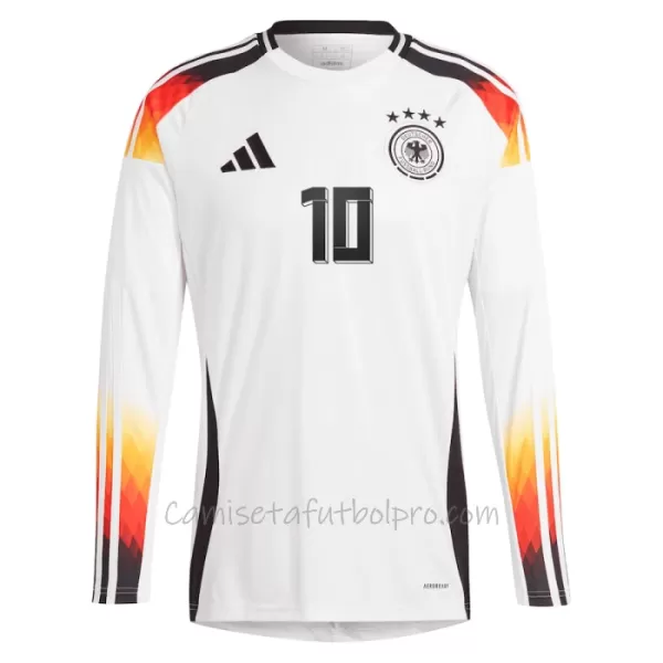 Camiseta Alemania Jamal Musiala 10 Hombre 1ª Equipación Eurocopa 2024 Manga Larga