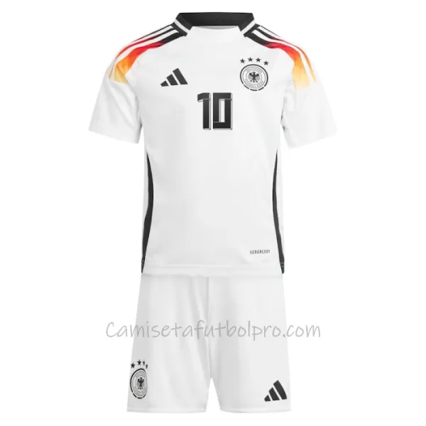 Camiseta Alemania Jamal Musiala 10 Niños 1ª Equipación Eurocopa 2024