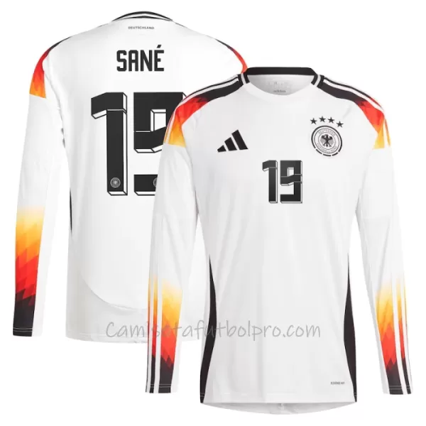 Camiseta Alemania Leroy Sané 19 Hombre 1ª Equipación Eurocopa 2024 Manga Larga