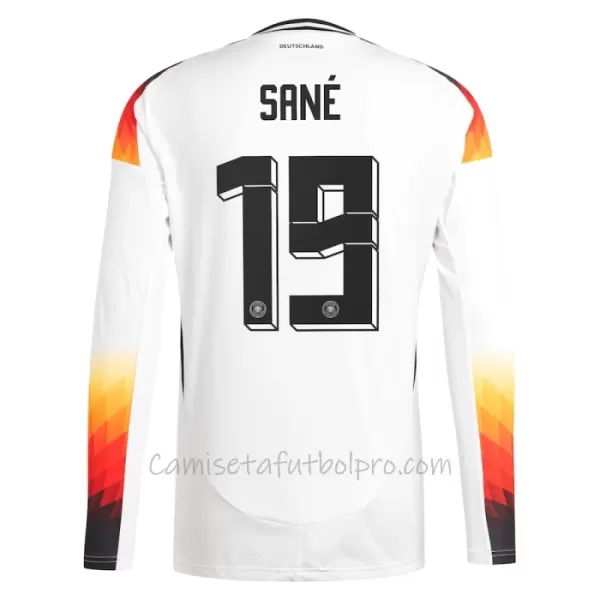 Camiseta Alemania Leroy Sané 19 Hombre 1ª Equipación Eurocopa 2024 Manga Larga