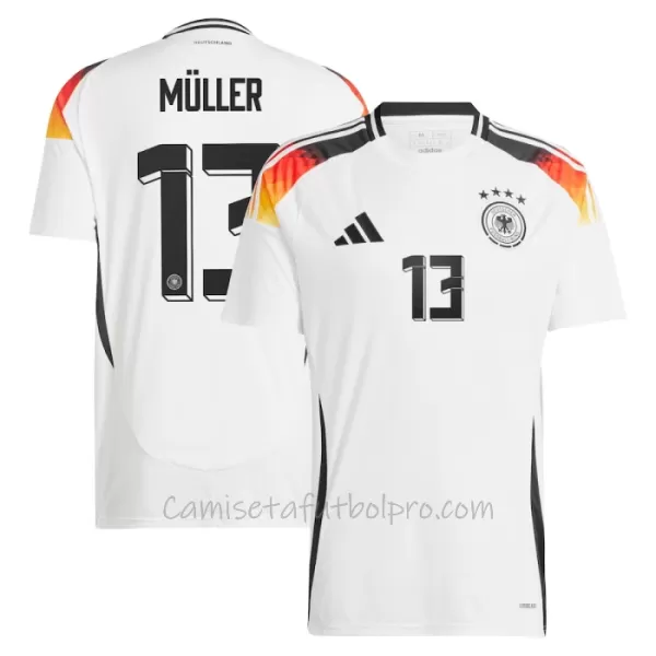 Camiseta Alemania Thomas Müller 13 Hombre 1ª Equipación Eurocopa 2024