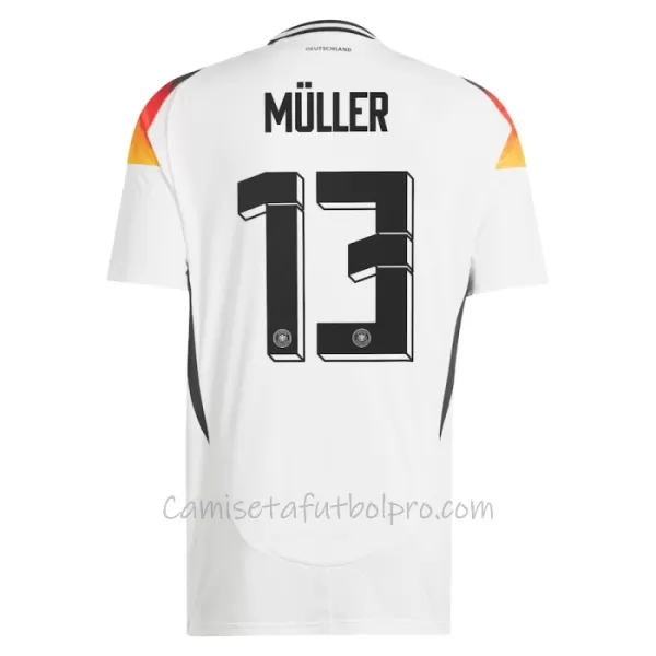 Camiseta Alemania Thomas Müller 13 Hombre 1ª Equipación Eurocopa 2024