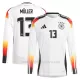 Camiseta Alemania Thomas Müller 13 Hombre 1ª Equipación Eurocopa 2024 Manga Larga