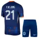 Camiseta Países Bajos Frenkie de Jong 21 Niños 2ª Equipación Eurocopa 2024