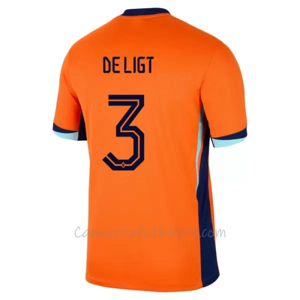 Camiseta Países Bajos Matthijs de Ligt 3 Hombre 1ª Equipación Eurocopa 2024