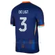 Camiseta Países Bajos Matthijs de Ligt 3 Niños 2ª Equipación Eurocopa 2024