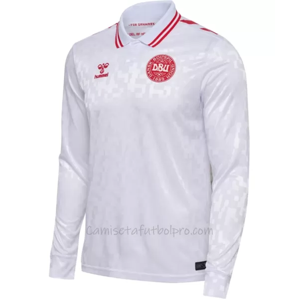 Camiseta Dinamarca Hombre 2ª Equipación Eurocopa 2024 Manga Larga