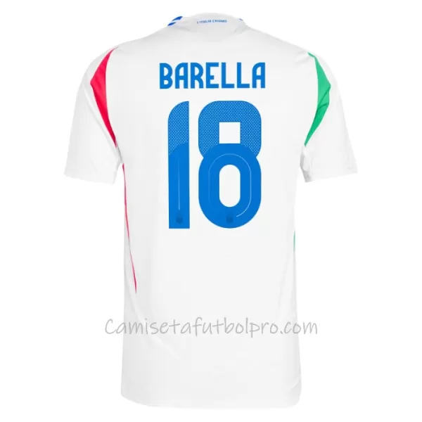 Camiseta Italia Barella 18 Hombre 2ª Equipación Eurocopa 2024