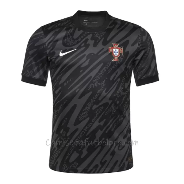 Camiseta Portero Portugal Hombre Eurocopa 2024 Negro