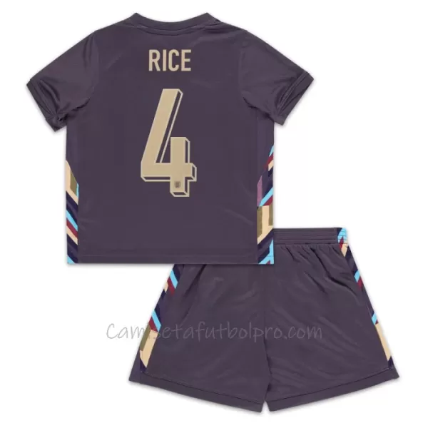 Camiseta Inglaterra Declan Rice 4 Niños 2ª Equipación Eurocopa 2024