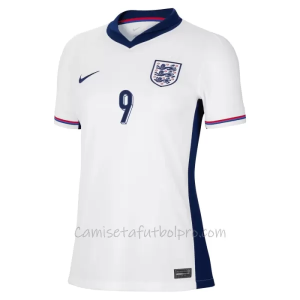 Camiseta Inglaterra Harry Kane 9 Mujer 1ª Equipación Eurocopa 2024