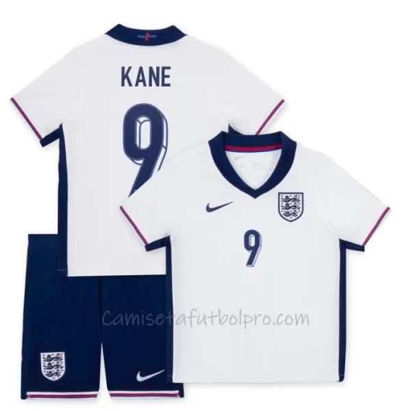 Camiseta Inglaterra Harry Kane 9 Niños 1ª Equipación Eurocopa 2024