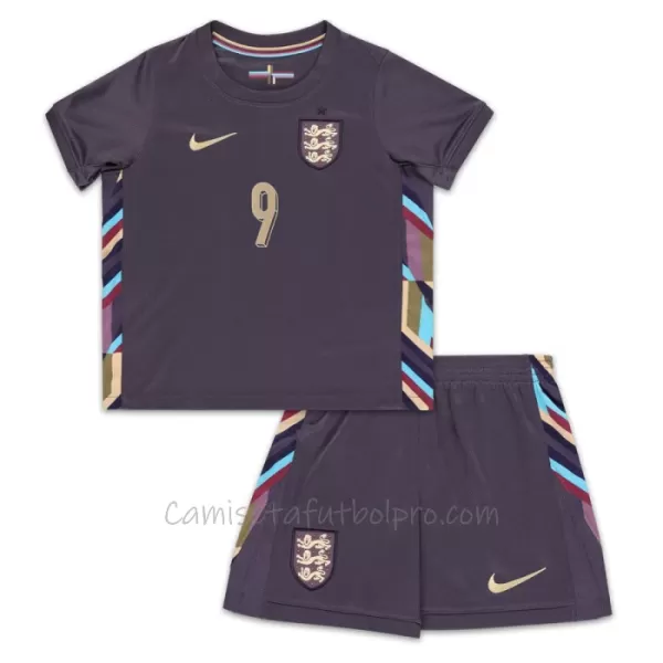 Camiseta Inglaterra Harry Kane 9 Niños 2ª Equipación Eurocopa 2024