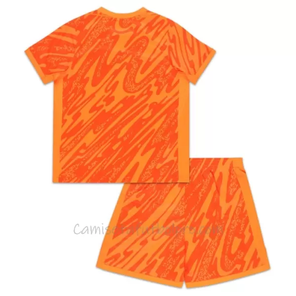 Camiseta Portero Inglaterra Niños Eurocopa 2024 Naranja