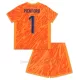 Camiseta Portero Inglaterra Pickford 1 Niños Eurocopa 2024 Naranja