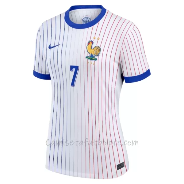 Camiseta Francia Antoine Griezmann 7 Mujer 2ª Equipación Eurocopa 2024