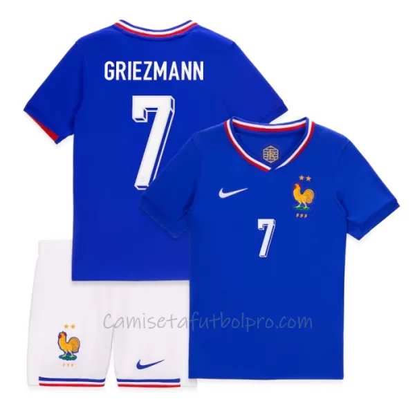 Camiseta Francia Antoine Griezmann 7 Niños 1ª Equipación Eurocopa 2024