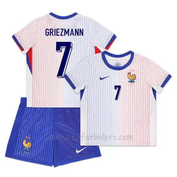 Camiseta Francia Antoine Griezmann 7 Niños 2ª Equipación Eurocopa 2024