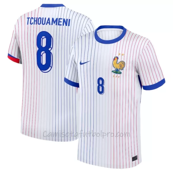 Camiseta Francia Aurélien Tchouaméni 8 Hombre 2ª Equipación Eurocopa 2024