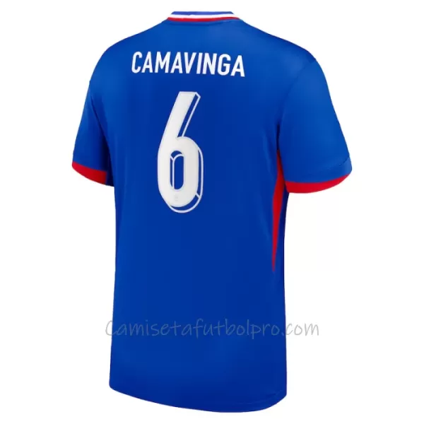 Camiseta Francia Eduardo Camavinga 6 Hombre 1ª Equipación Eurocopa 2024