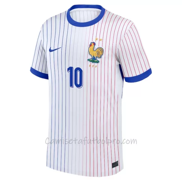 Camiseta Francia Kylian Mbappé 10 Hombre 2ª Equipación Eurocopa 2024