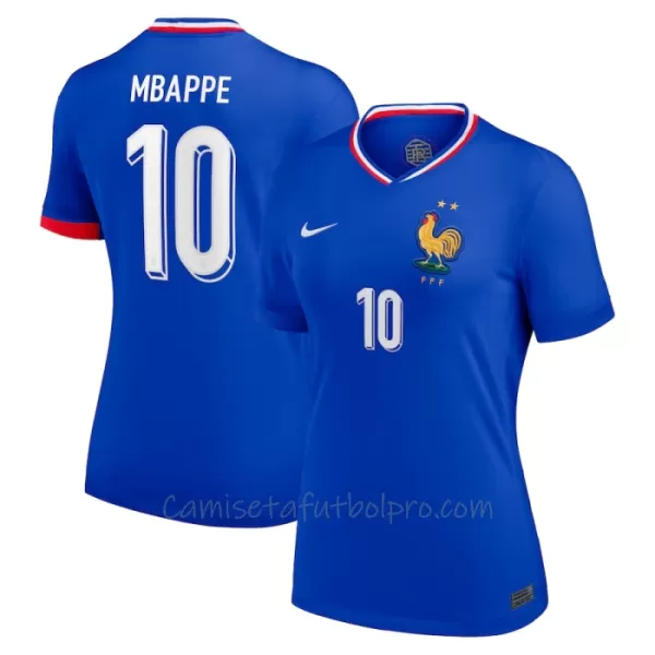 Camiseta Francia Kylian Mbappé 10 Mujer 1ª Equipación Eurocopa 2024