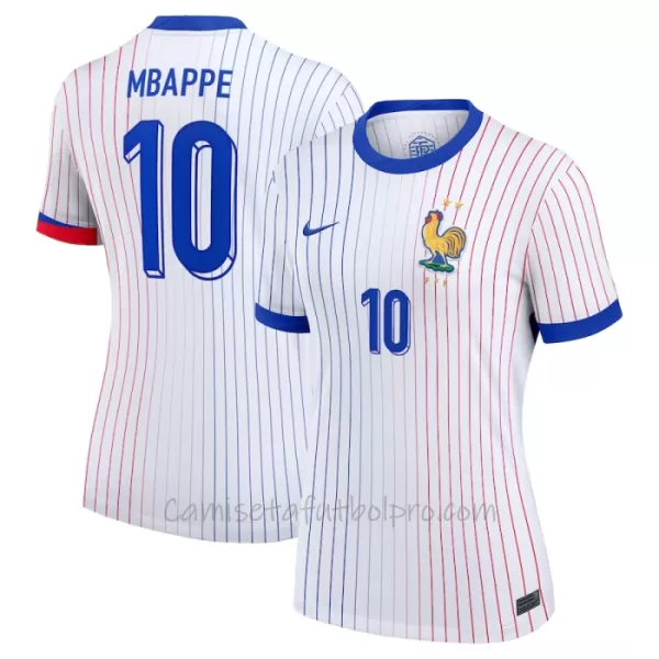 Camiseta Francia Kylian Mbappé 10 Mujer 2ª Equipación Eurocopa 2024