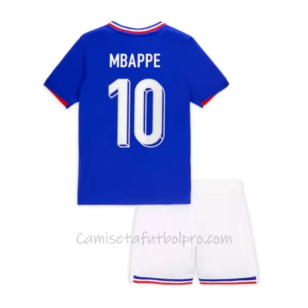 Camiseta Francia Kylian Mbappé 10 Niños 1ª Equipación Eurocopa 2024