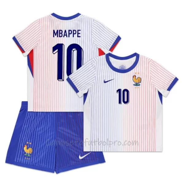 Camiseta Francia Kylian Mbappé 10 Niños 2ª Equipación Eurocopa 2024