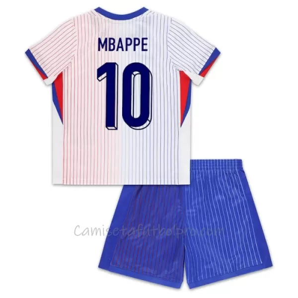 Camiseta Francia Kylian Mbappé 10 Niños 2ª Equipación Eurocopa 2024