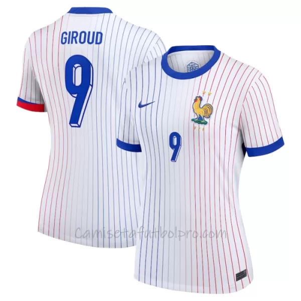 Camiseta Francia Olivier Giroud 9 Mujer 2ª Equipación Eurocopa 2024