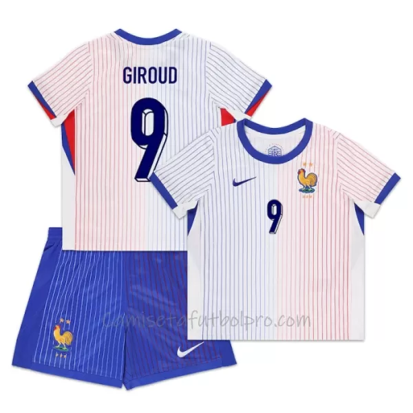 Camiseta Francia Olivier Giroud 9 Niños 2ª Equipación Eurocopa 2024