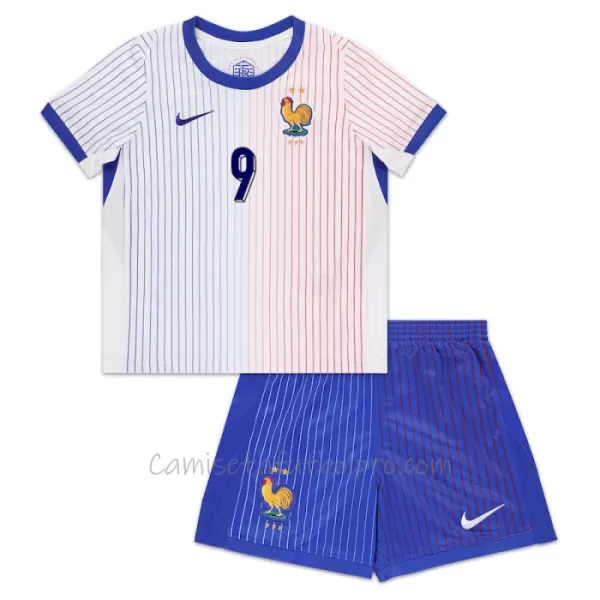 Camiseta Francia Olivier Giroud 9 Niños 2ª Equipación Eurocopa 2024