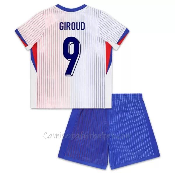 Camiseta Francia Olivier Giroud 9 Niños 2ª Equipación Eurocopa 2024